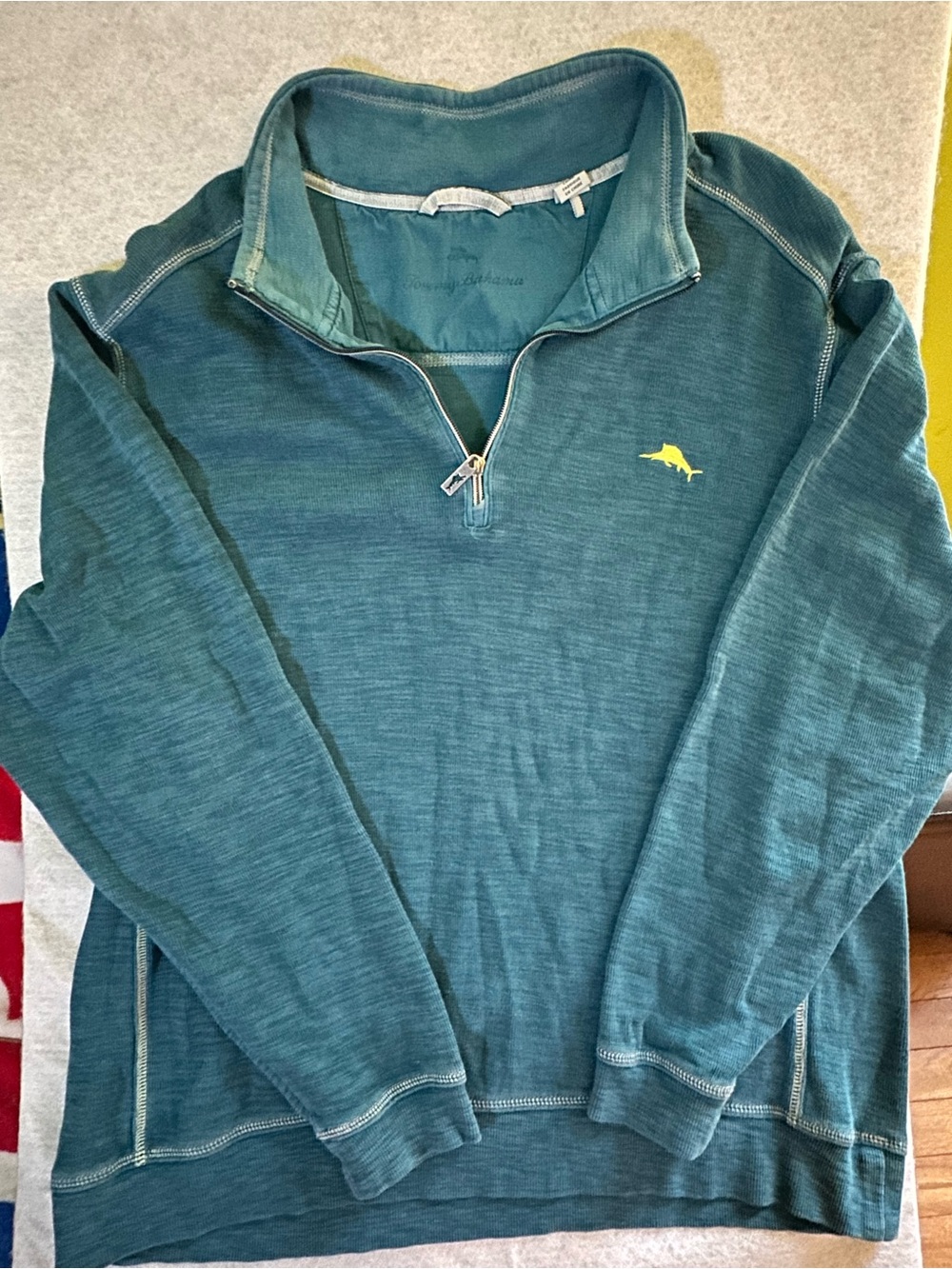 Tommy Bahama Tobago Bay Half-Zip Pullover Sweatshirt Marlin XL